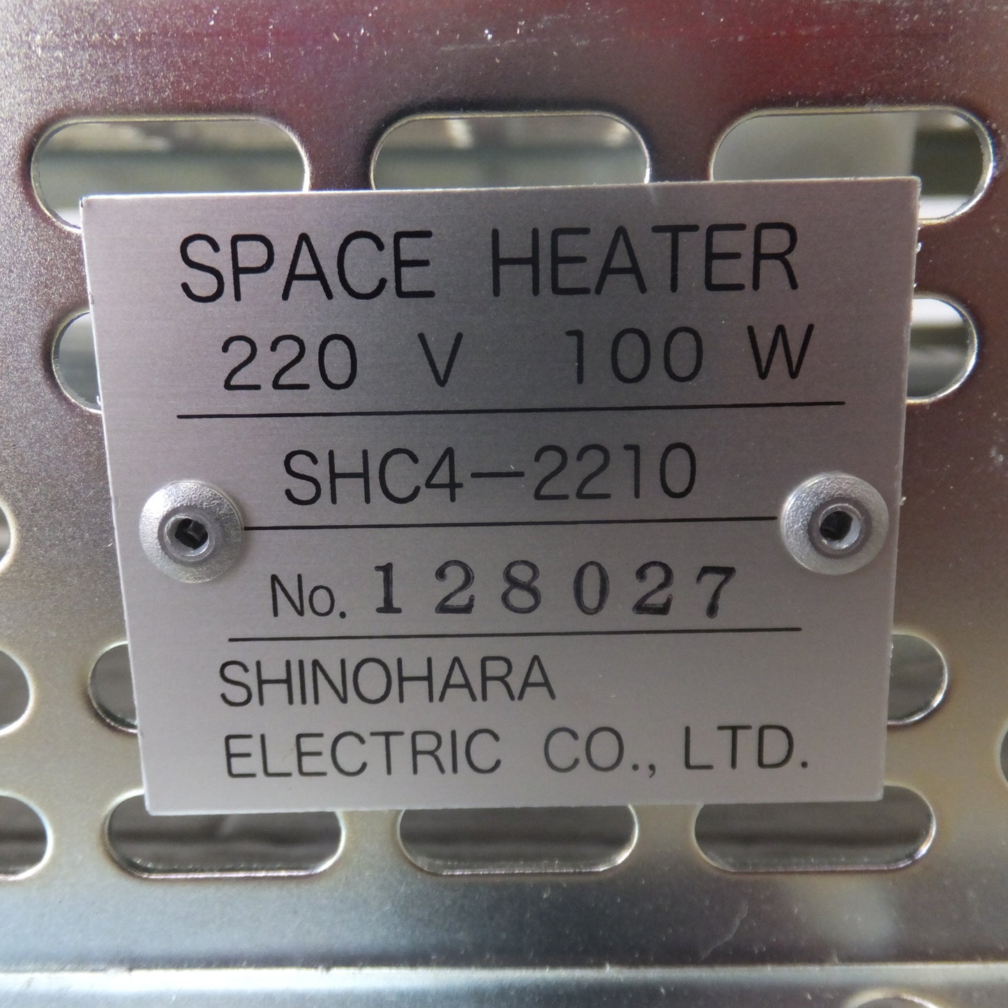 [送料無料] 未使用★篠原電機 カバー付スペースヒーター 端子台タイプ ROHS SHC4-2210-T★