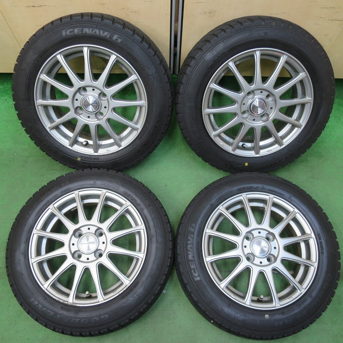 バリ溝！8.5分★スタッドレス 165/65R14 グッドイヤー アイスナビ6 ravrion LUMIERE ラブリオン 14インチ 軽自動車にも ハスラー 等 PCD100/4H★5011008イス