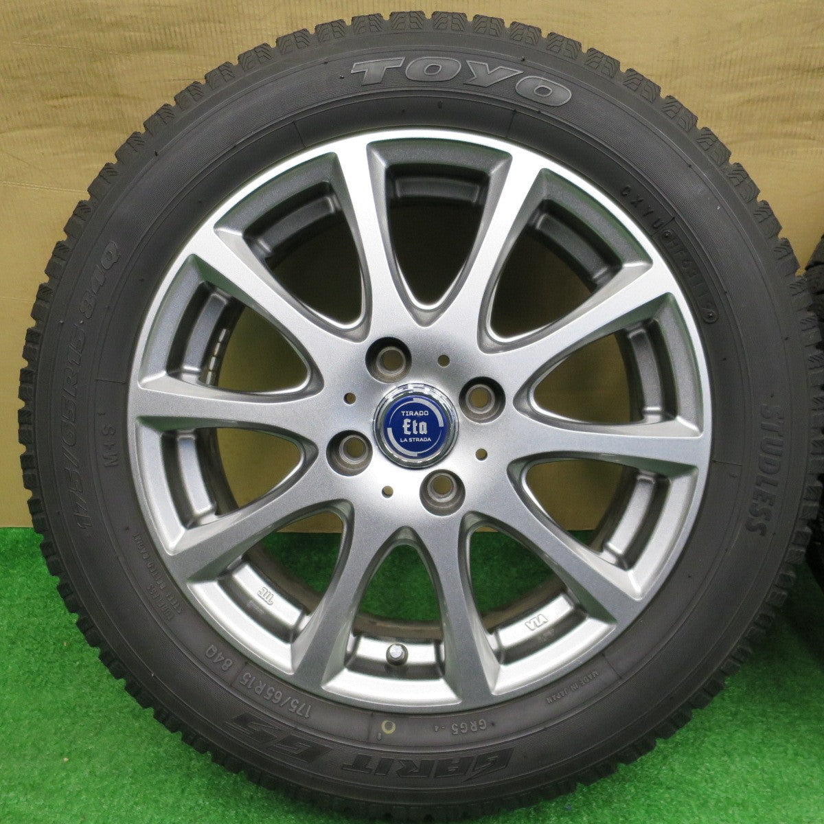 バリ溝！8.5分★スタッドレス 175/65R15 トーヨー ガリット G5 TIRADO Eta LA STRADA ティラード ラストラーダ 15インチ PCD100/4H★5122803NKス