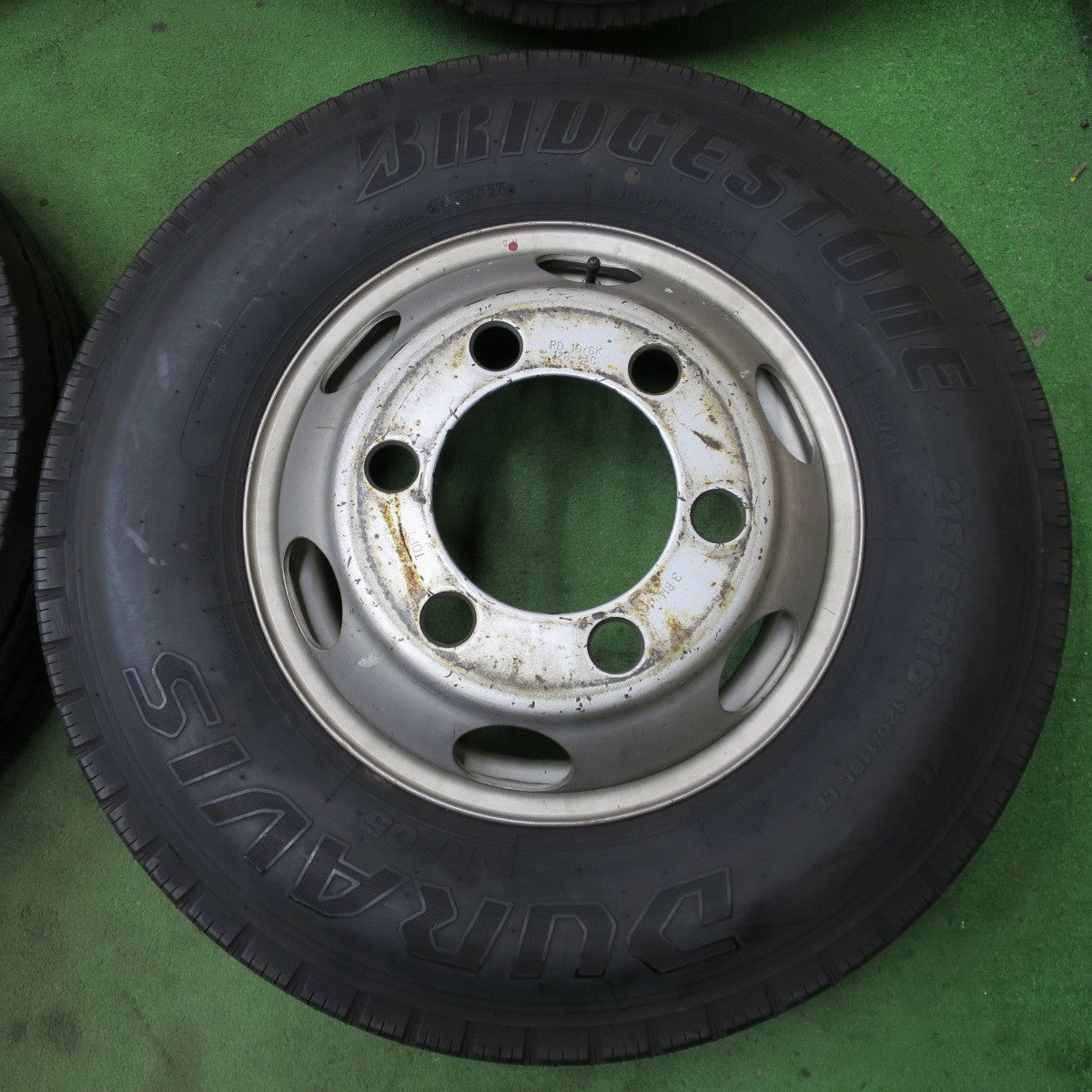 バリ溝！8.5分！6本★トラック タイヤ 215/85R16 120/118L ブリヂストン デュラビス R205 TOPY スチール 128-8TC DURAVIS 16インチ PCD222.25/6H★6021801ナノ
