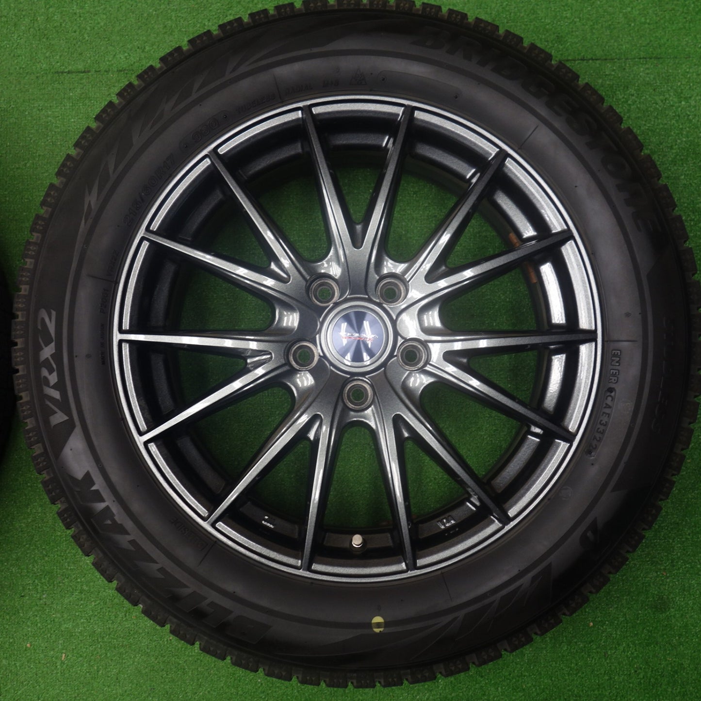 バリ溝！22年！キレイ！9.5分◎スタッドレス 215/60R17 ブリヂストン ブリザック VRX2 VELVA SPORTZ ヴェルヴァ 17インチ PCD114.3/5H◎6060702KTス