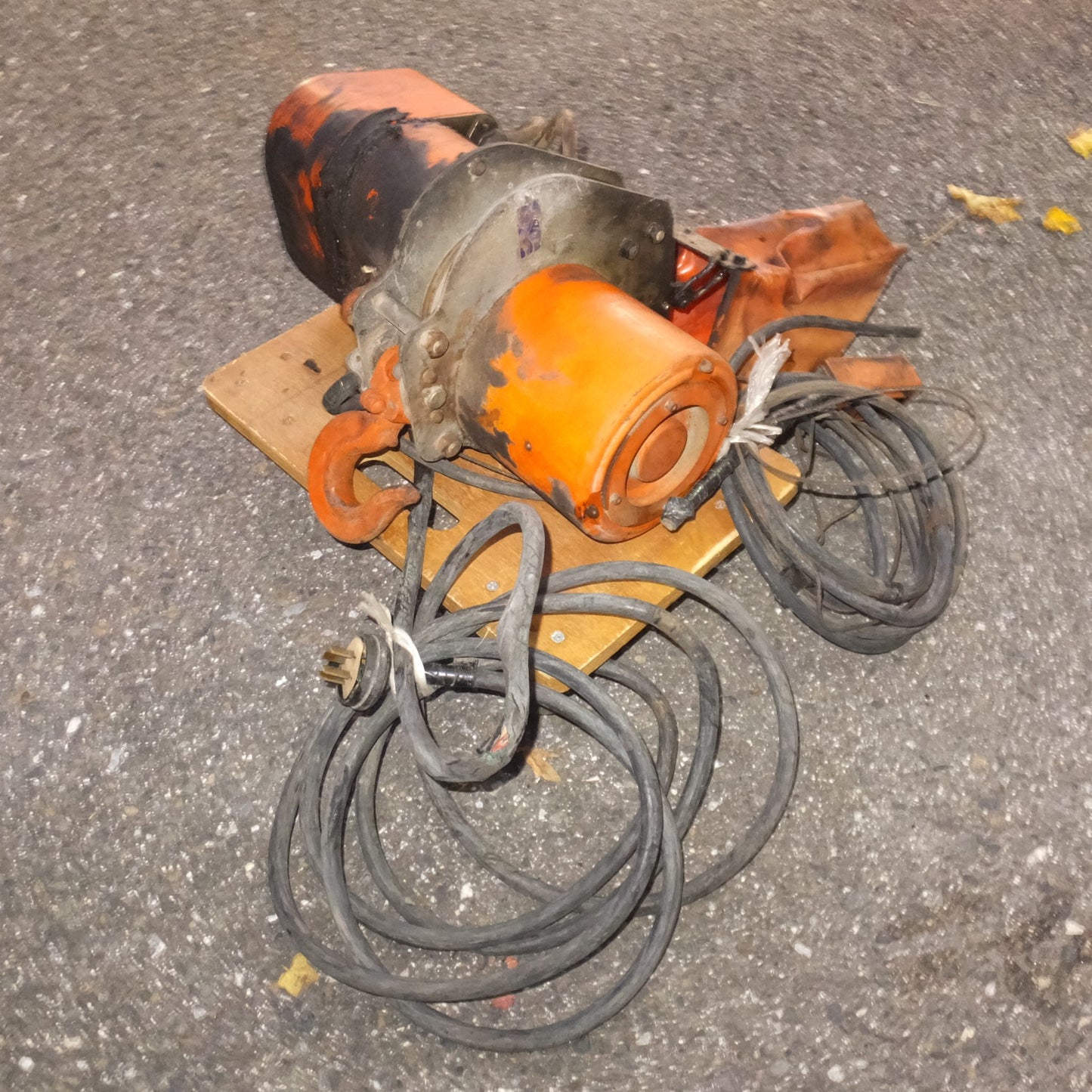 [送料無料] 岐阜発 ジャンク★象印 ELEPHANT 電気チェーンブロック F.KONGO 3F 1TON★