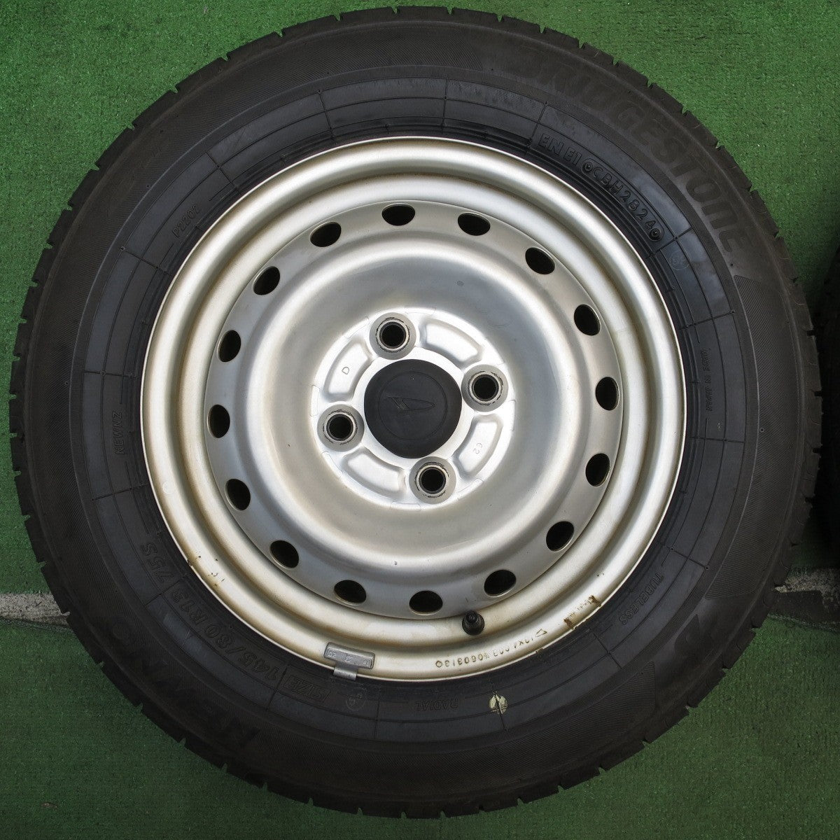 バリ溝！24年！8.5分★ダイハツ ミラ タント ムーヴ 等 純正 スチール 145/80R13 ブリヂストン NEWNO ニューノ 13インチ PCD100/4H★5073101NJノ