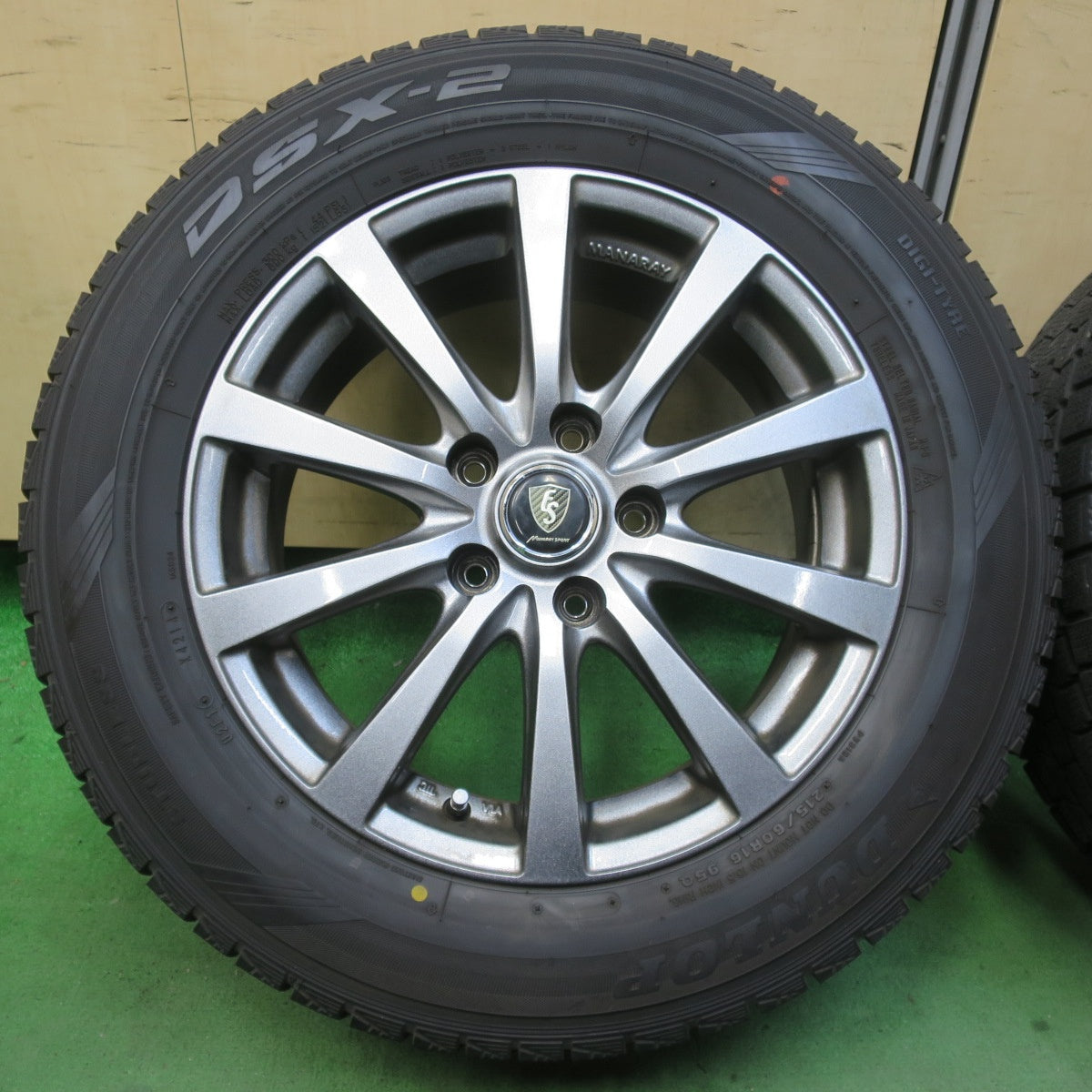 4本価格★スタッドレス 215/60R16 ダンロップ DSX-2 MANARAY SPORT マナレイスポーツ 16インチ PCD114.3/5H★5061302イス