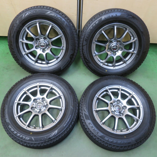 バリ溝！24年！ほぼ10分◎スタッドレス 195/65R15 ブリヂストン ブリザック VRX3 SCHNEIDER ATECH シュナイダー 15インチ PCD114.3/5H◎6092308イス