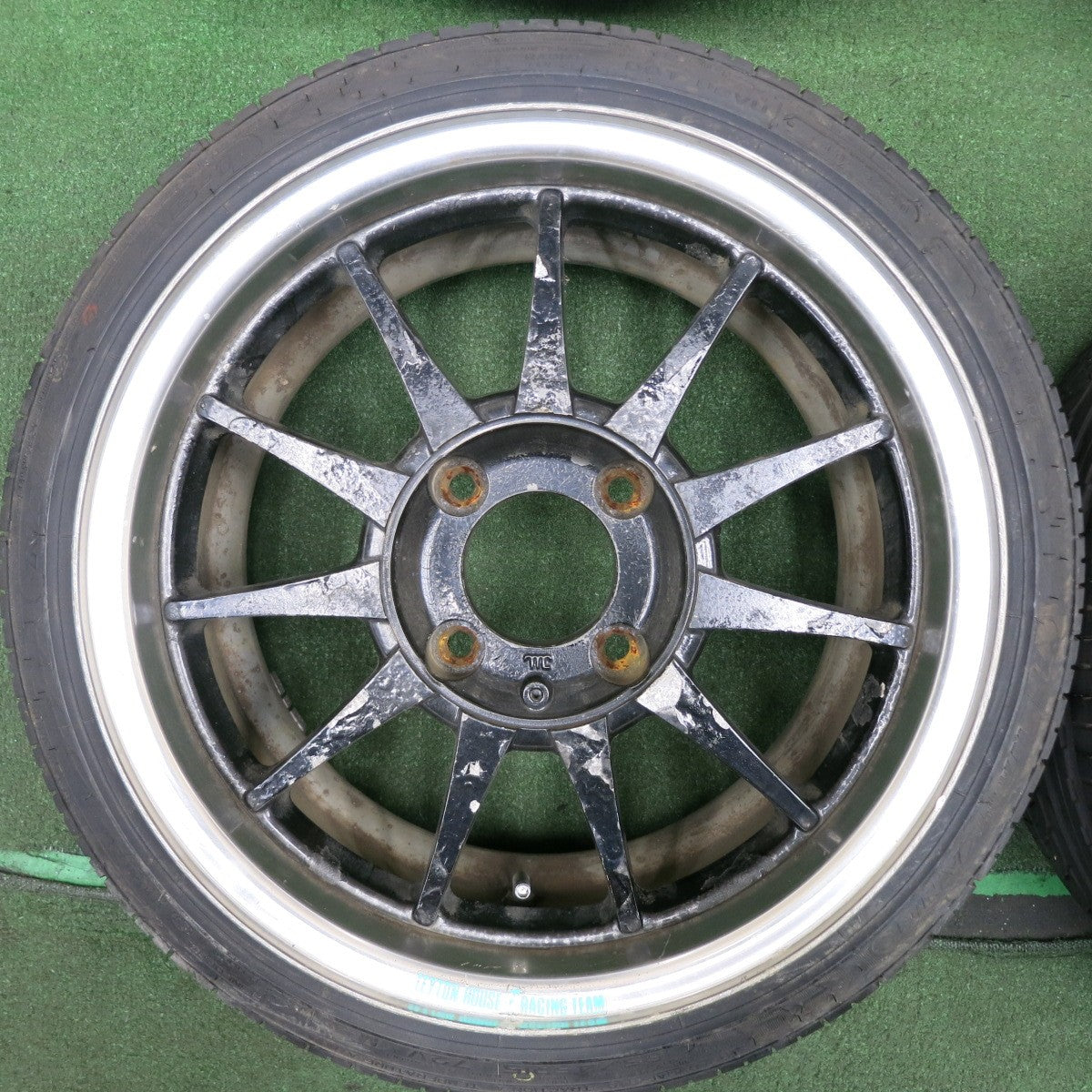 *送料無料* 超バリ溝！20年！ほぼ10分★LEYTON HOUSE RACING TEAM 165/45R15 ナンカン AS-1 レイトンハウス PCD114.3/4H★4032604TNノ