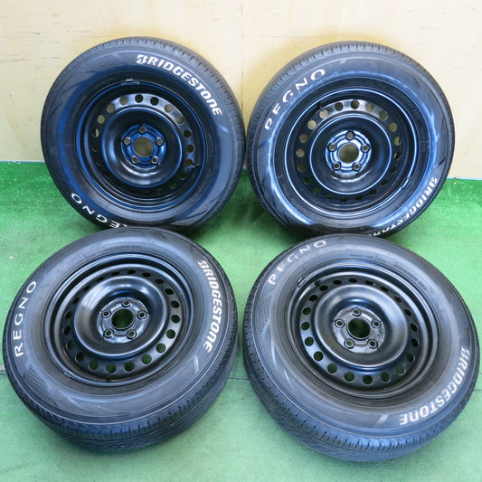 バリ溝！23年！キレイ！9.5分★日産 エクストレイル 純正 スチール 215/65R16 ブリヂストン レグノ GRV2 16インチ PCD114.3/5H★6060407HAノ