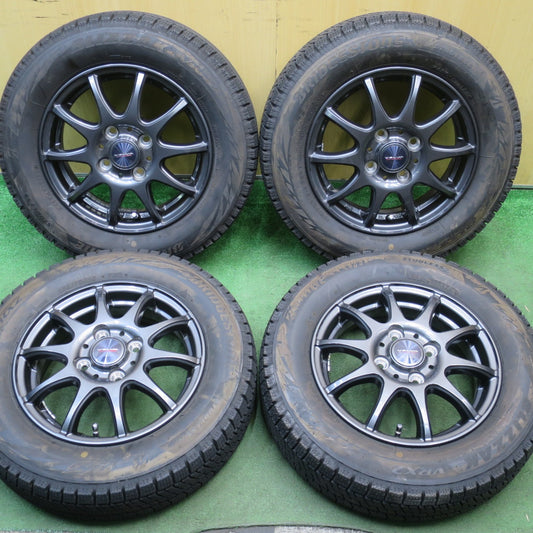 バリ溝！22年！キレイ！ほぼ10分★スタッドレス 155/70R13 ブリヂストン ブリザック VRX2 VELVA CHARGE ヴェルヴァ 13インチ PCD100/4H★5092406NJス
