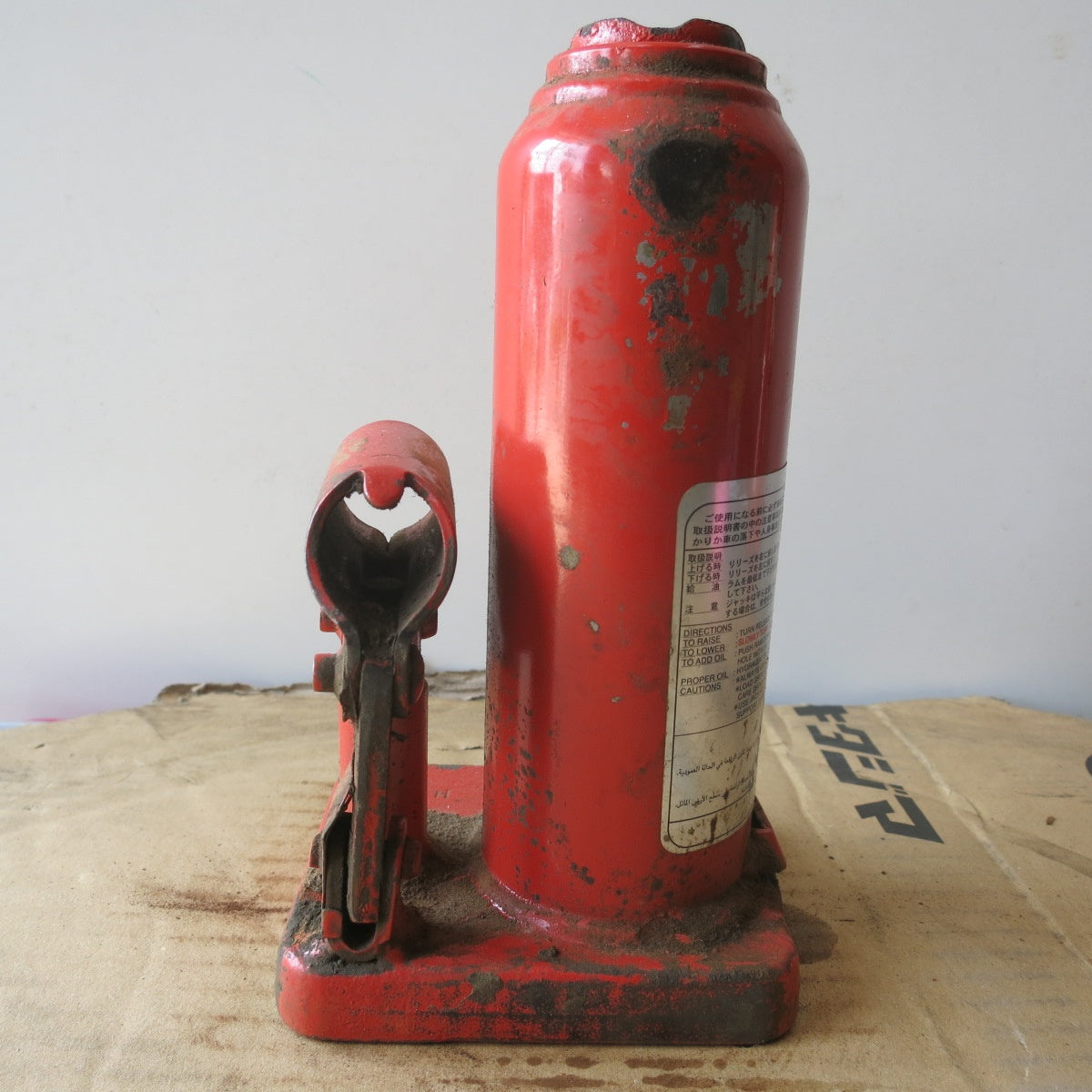 [送料無料] ◆マサダ 油圧 ジャッキ NF-5IF 工具 5TON 5ton 5トン 5000kg 油圧式 オイル だるま ダルマ 車載 自動車 点検 整備②◆