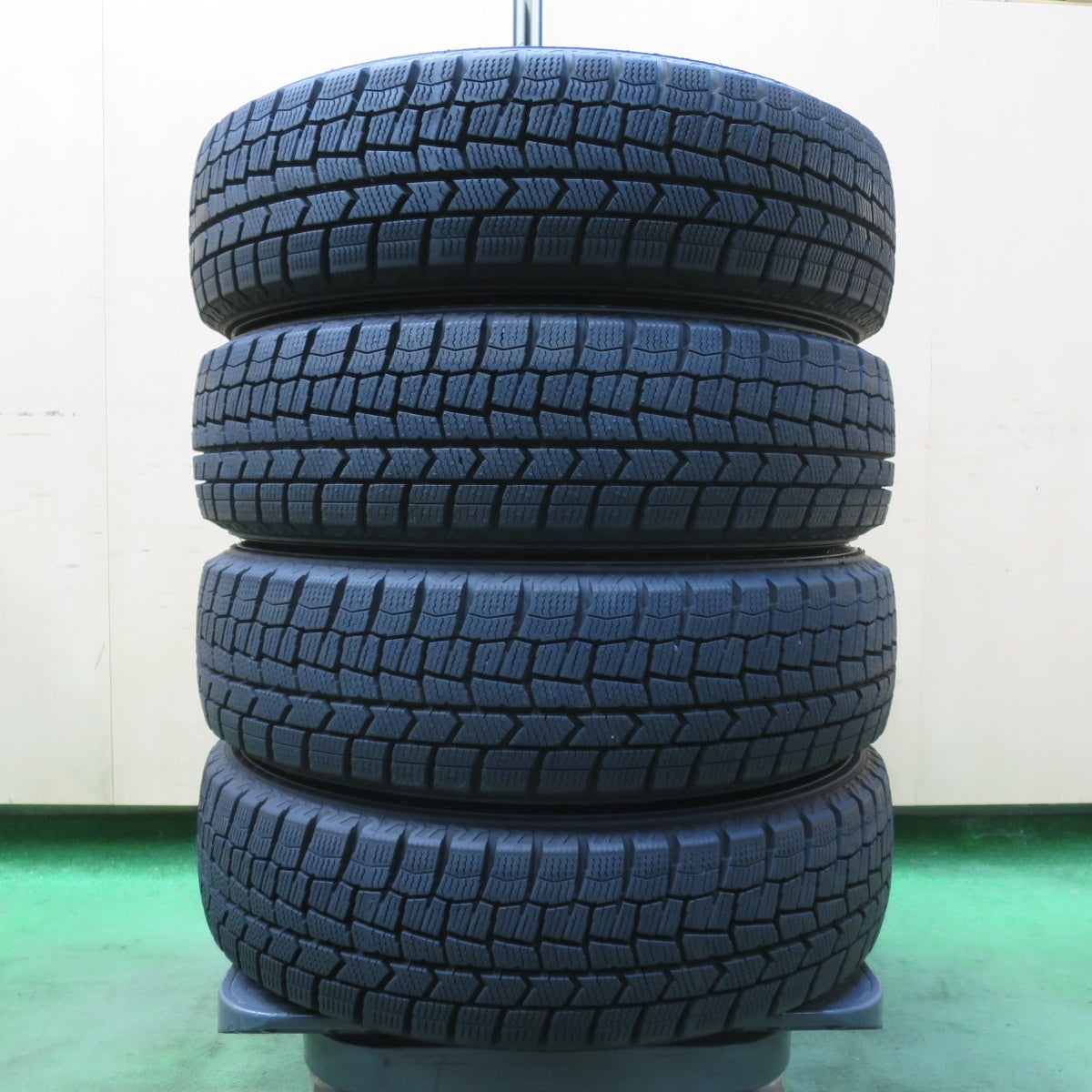 バリ溝！22年！キレイ！ほぼ10分★スタッドレス 155/65R14 ダンロップ ウインターマックス WM02 社外 アルミ 14インチ PCD100/4H★5092007イス