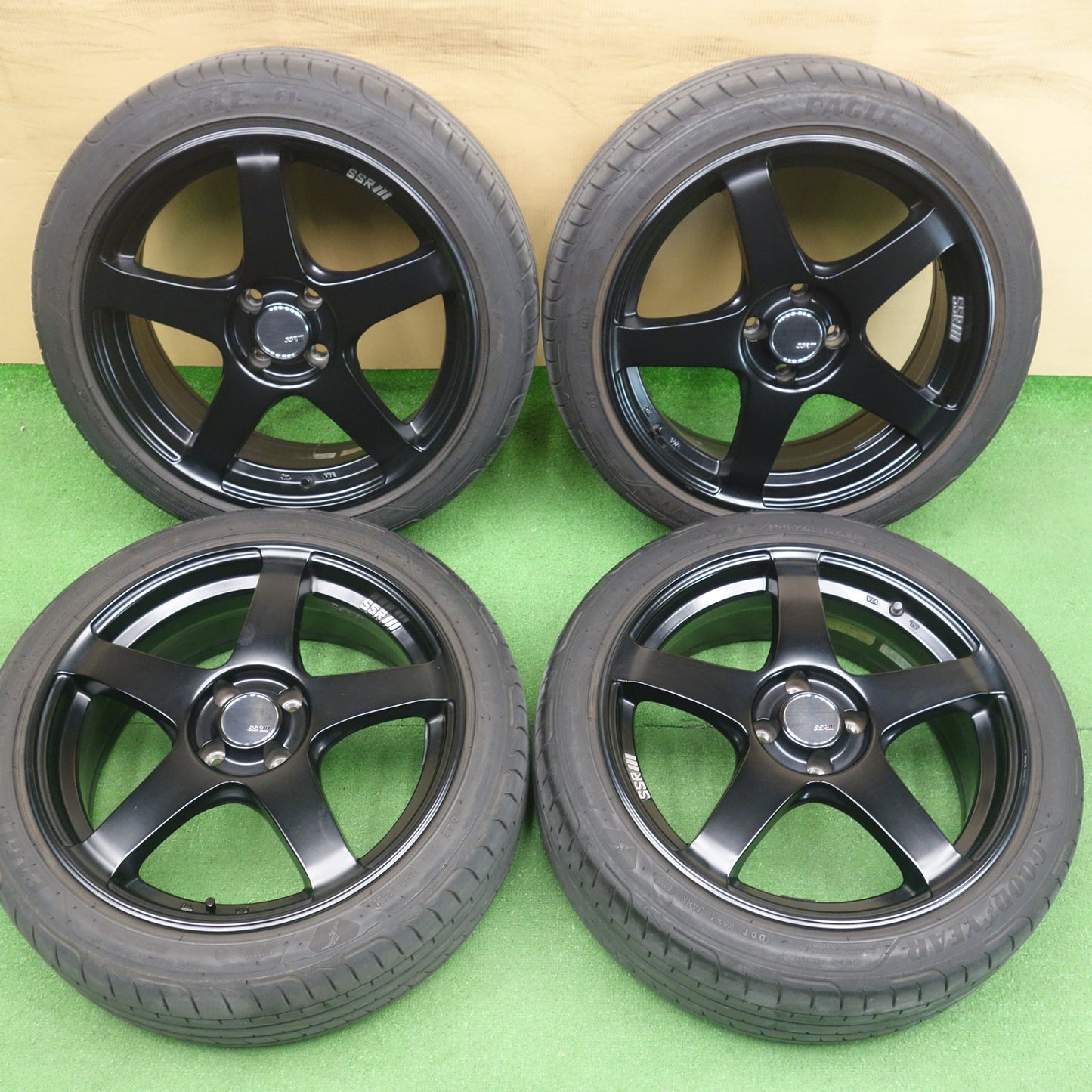 キレイ◎SSR GTV01 205/45R17 グッドイヤー イーグル F1 ASYMMETRIC3 17インチ PCD100/4H◎6061201KTノ