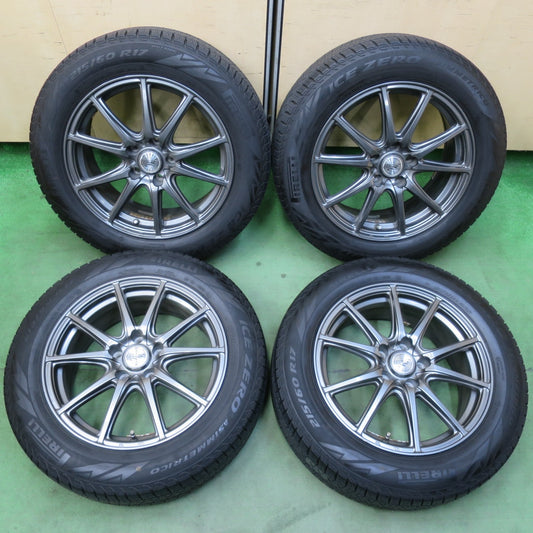 バリ溝！22年！キレイ！9分★スタッドレス 215/60R17 ピレリ アイスゼロ アシンメトリコ FINAL SPEED MiD ファイナルスピード 17インチ PCD114.3/5H★5123008イス