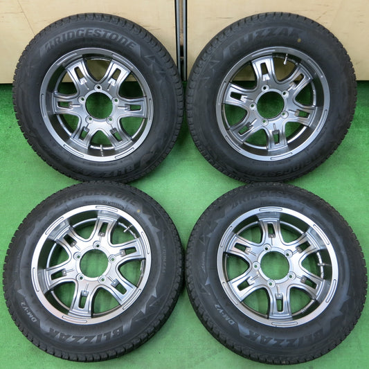 *送料無料* キレイ★ジムニー等 175/80R16 スタッドレス ブリヂストン ブリザック DM-V2 社外 アルミ 16インチ PCD139.7/5H★4051609イス