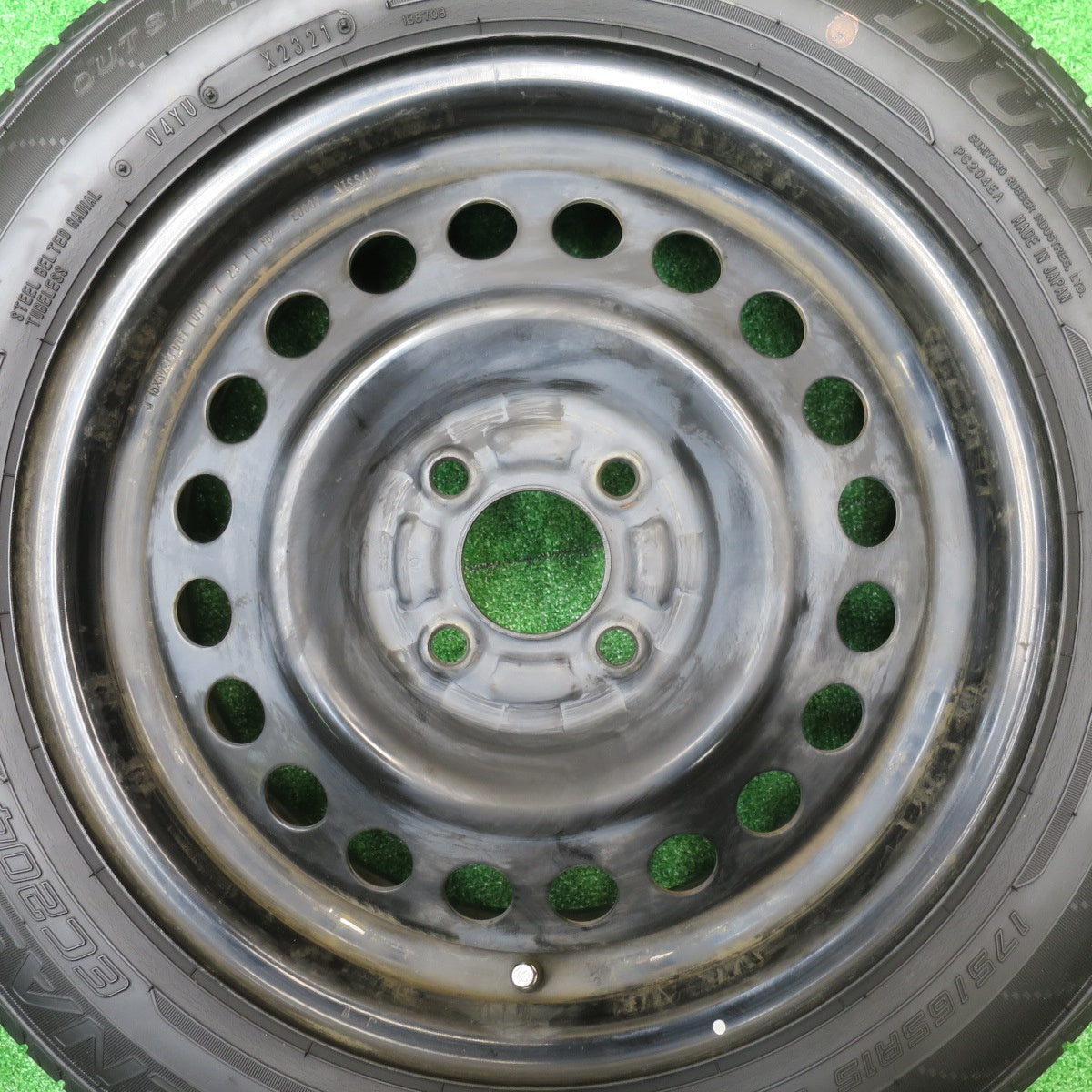 4本価格！21年★日産 キューブ 純正 スチール 175/65R15 ダンロップ エナセーブ EC204 15インチ PCD100/4H★5101402NJノ