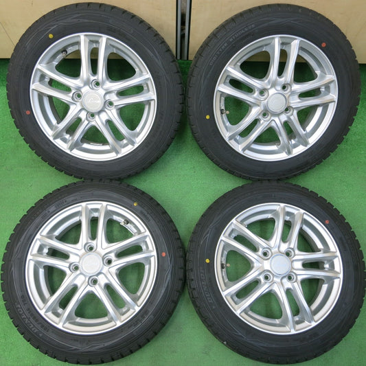 *送料無料* バリ溝！キレイ！9.5分以上★スタッドレス 155/65R14 ダンロップ ウインターマックス WM01 Linz 14インチ PCD100/4H★4040210イス