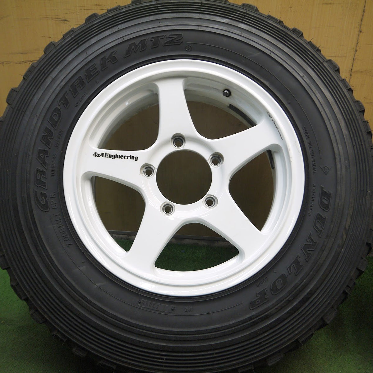 4本価格◎4×4 Engineering 7.00R16LT 8PR ダンロップ グラントレック MT2 4×4エンジニアリング PCD139.7/5H◎4012310Hノ