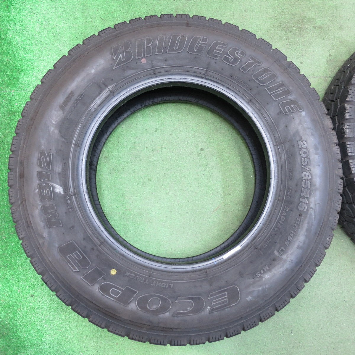 バリ溝！25年！9分！6本★トラック タイヤ 205/85R16 117/115N ブリヂストン エコピア M812 ミックス オールシーズン 16インチ★5102306イスタ