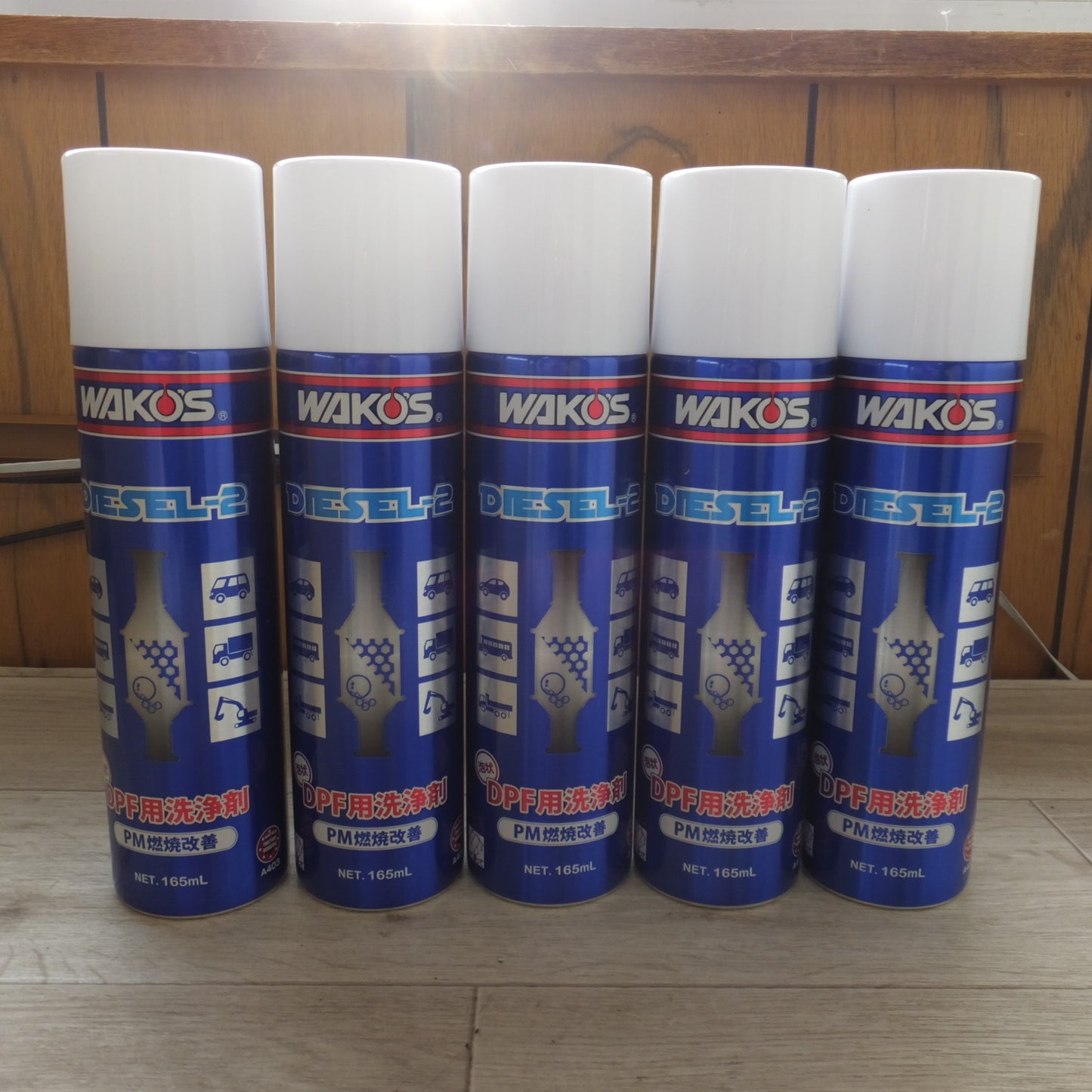 [送料無料] 未使用★和光ケミカル ワコーズ WAKO'S DIESEL-2 泡状 DPF用洗浄剤 PM燃焼改善 A403 165mL 5本 セット　ロングノズル 付★
