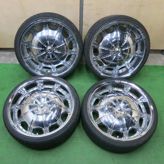 *送料無料* バリ溝！9分★ROCK STXRR ロックスター ROCK STARR 235/30R22 ネクセン N3000 22インチ PCD120 114.3/5H マルチ★4070802ナノ