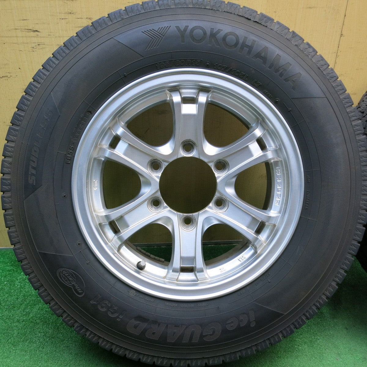 バリ溝！8.5分★KEELER 195/80R15 107/105L スタッドレス ヨコハマ アイスガード iG91 キーラー 15インチ PCD139.7/6H★5062206HAス