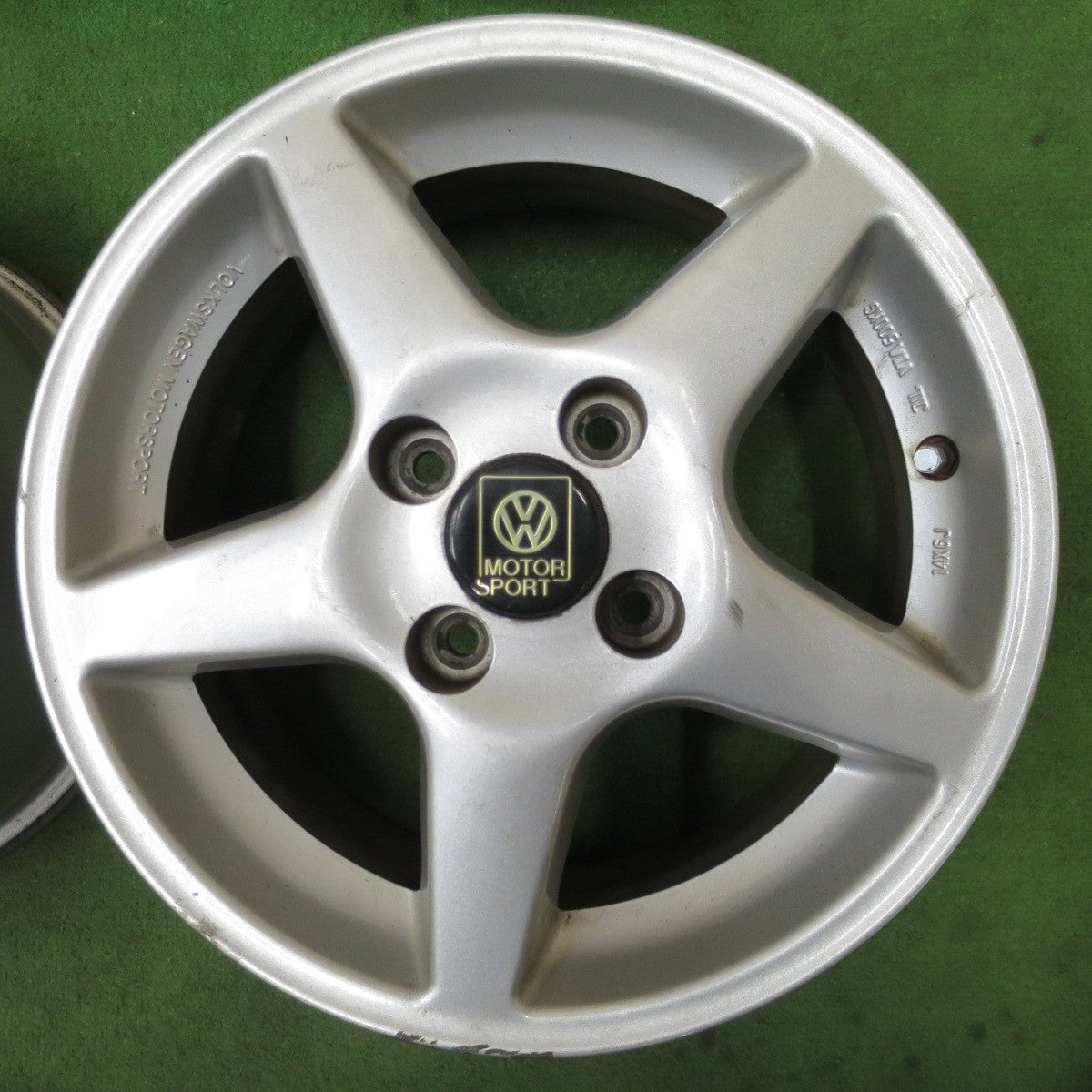 4本価格★旧車 フォルクス ワーゲン MOTOR SPORT 純正 14インチ ホイール モーター スポーツ 14×6J PCD100/4H★6032304NGホ