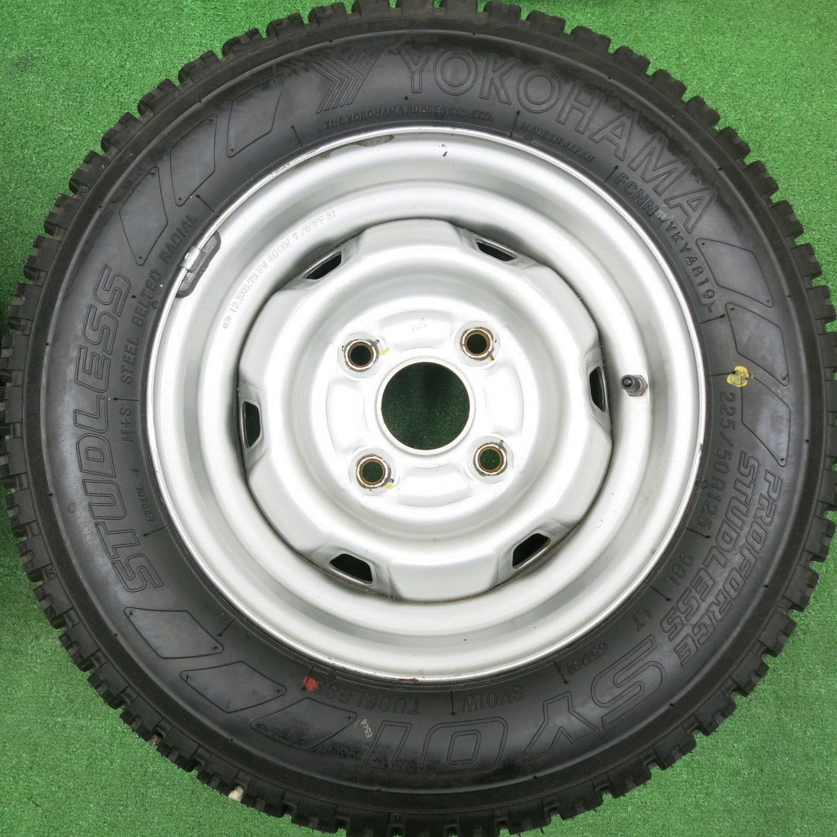 [送料無料] タイヤほぼ未使用！20年！キレイ★ライトエース タウンエース 等 225/50R12.5 165/80R13 スタッドレス ヨコハマ アイスガード iG91 SY01 スチール PCD114.3/4H★4111603HAス