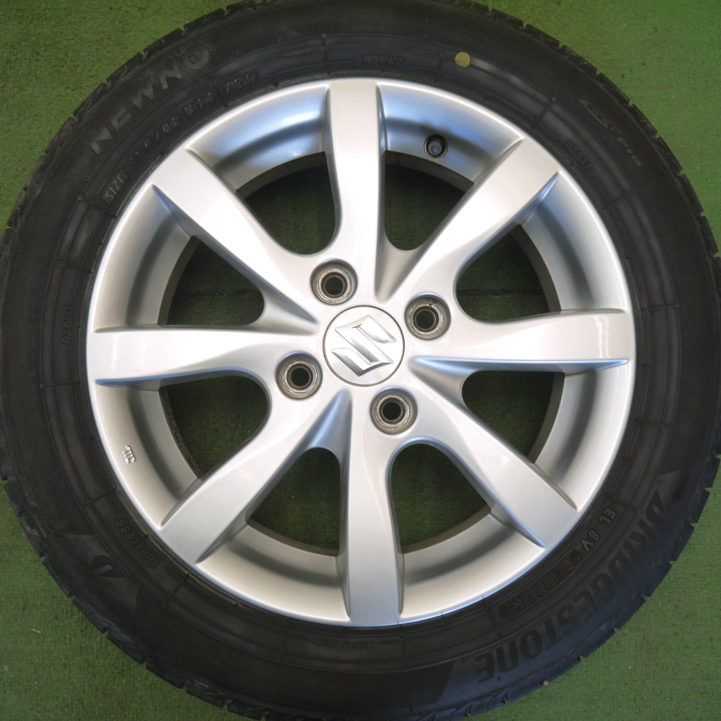 キレイ！23年◎スズキ ワゴンR 純正 155/65R14 ブリヂストン NEWNO ニューノ 14インチ PCD100/4H◎6071704Hノ