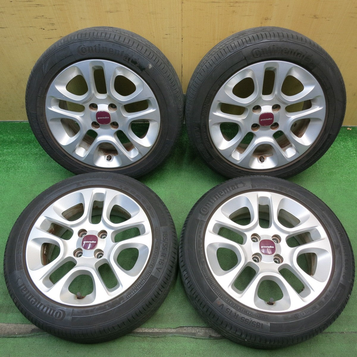 バリ溝！8.5分◎フィアット パンダ 純正 185/55R15 コンチネンタル コンフォートコンタクト CC6 15インチ PCD98/4H◎6072308HAノ