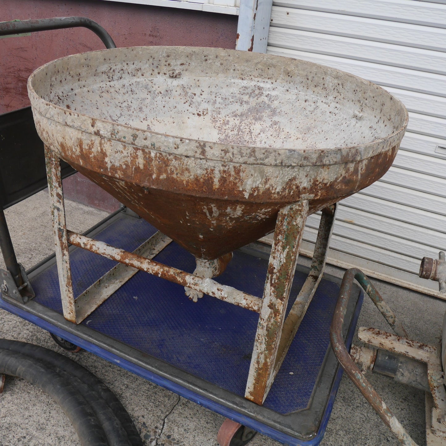 【岐阜発 直接引取限定】付属品付き☆大一 モルタル ポンプ 形式 不明 ホース ホッパー付き 生 コンクリート かくはん 撹拌 機 土方 建築 現状品☆