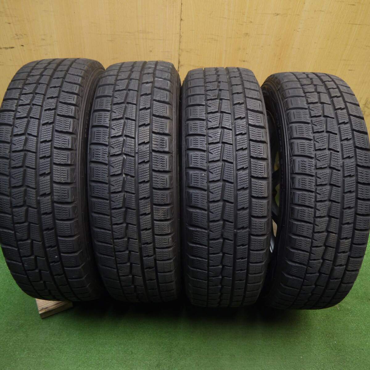 バリ溝！キレイ！9.5分★スタッドレス 175/65R15 ダンロップ ウインターマックス WM01 ZACK JP-112 MONZA ザック 15インチ PCD100/4H★5032809Hス