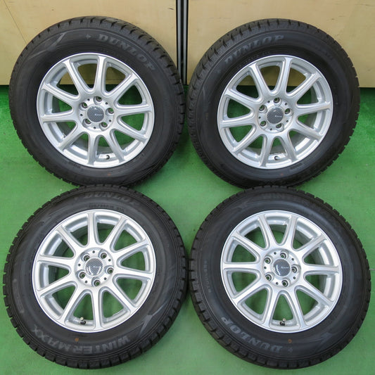 *送料無料* バリ溝!22年!キレイ!9.5分★プリウス等 195/65R15 スタッドレス ダンロップ ウインターマックス WM02 KIZUNA キズナ 15インチ PCD100/5H★4090805イス