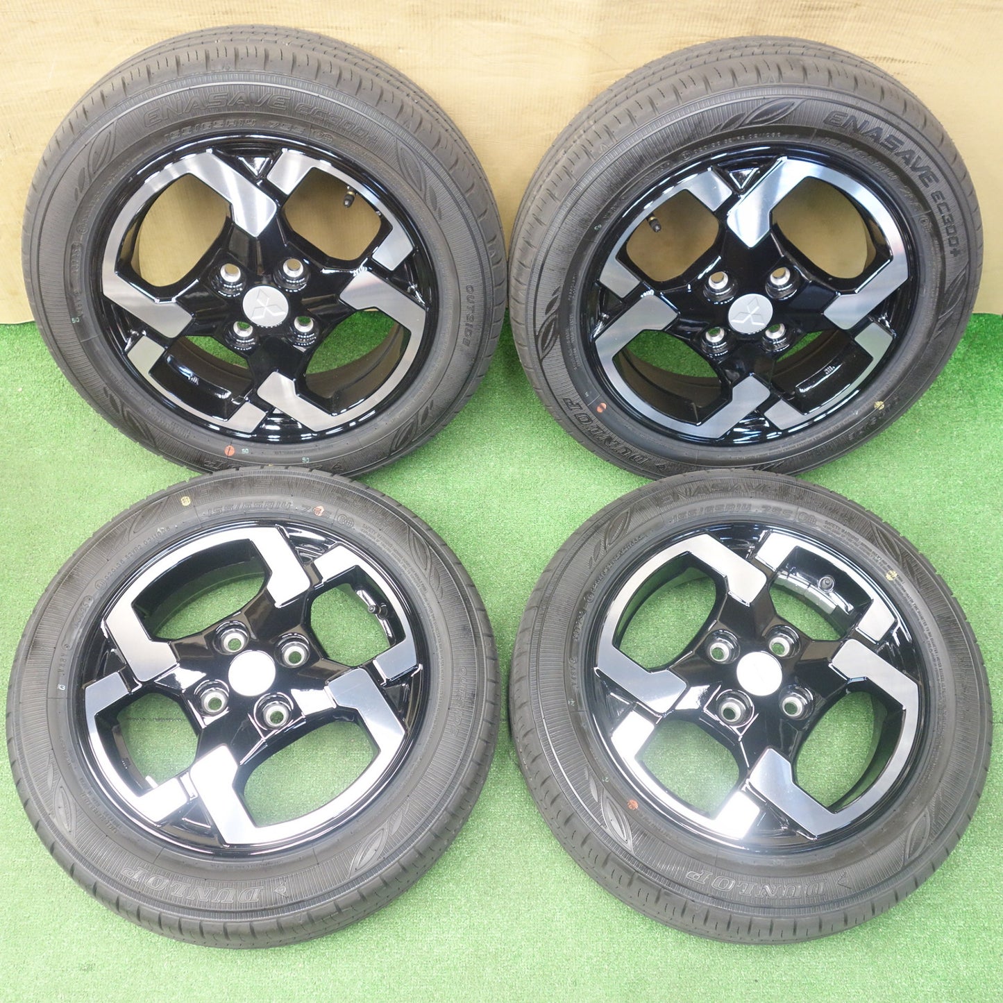 新車外し！25年★三菱 デリカ ミニ 純正 155/65R14 ダンロップ エナセーブ EC300+ 14インチ PCD100/4H★6022101KTノ