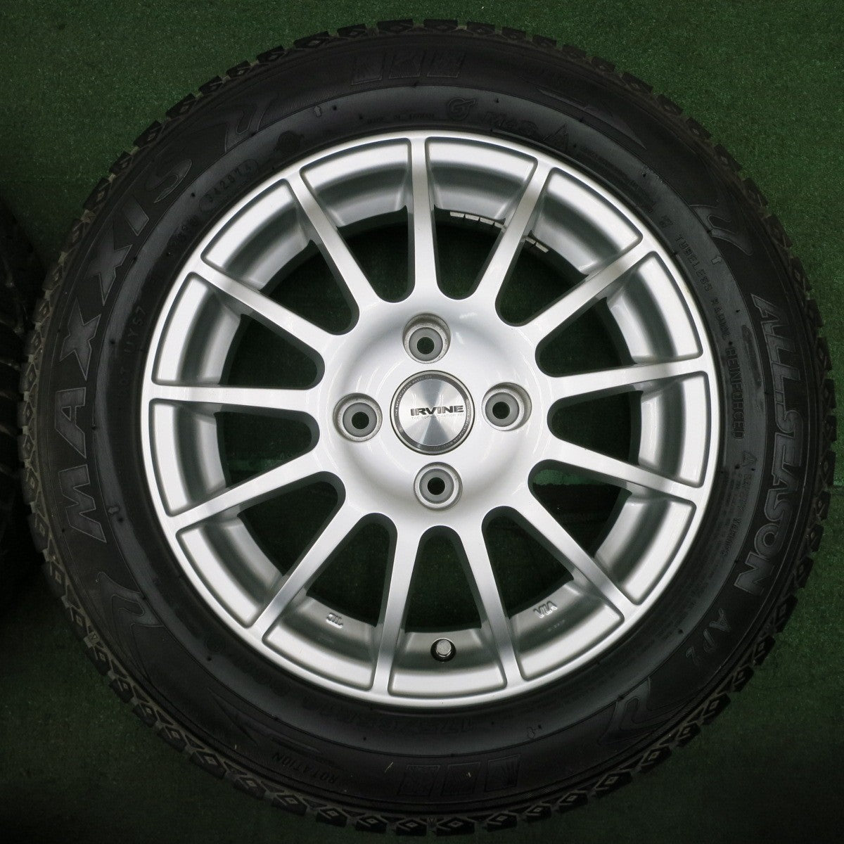 *送料無料* バリ溝！キレイ！8.5分★175/65R14 IRVINE マクシス ALL-SEASON AP2 アーヴィン オールシーズン 14インチ PCD100/4H★4040306NJス