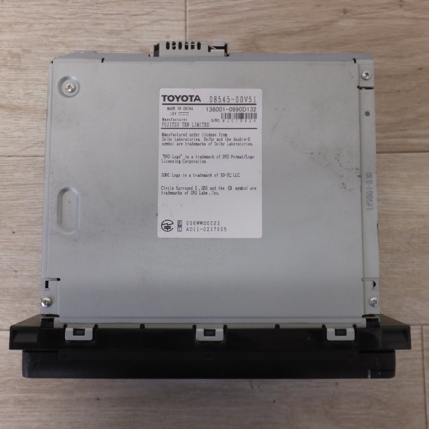 [送料無料] 現状品★富士通テン製 トヨタ 純正 SDナビゲーション 08545-00V51 NSZT-W62G　セキュリティロック[57]★