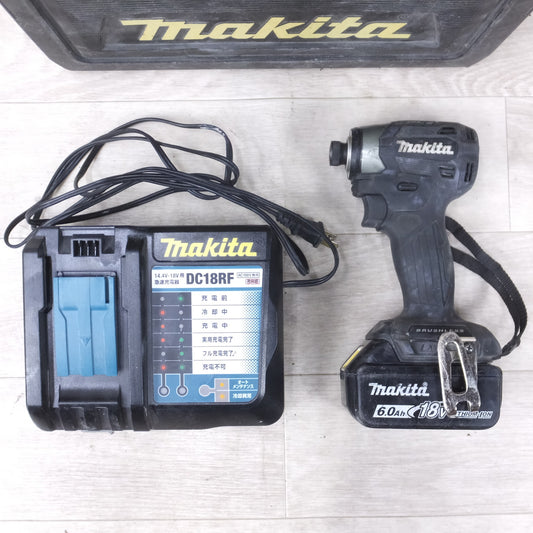 [送料無料] ◆マキタ 充電式 インパクト ドライバ 18V 6.0Ah TD173D 充電器 バッテリー ケース 付き 電動 工具◆