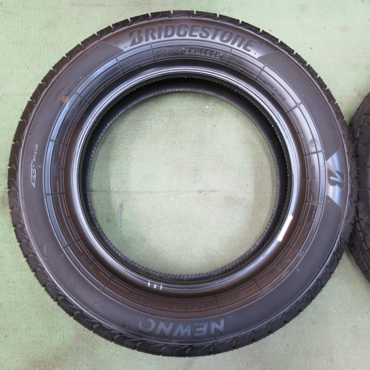 ほぼ未使用！25年★155/70R13 ブリヂストン NEWNO エコピア ニューノ タイヤ 13インチ バモス ミライース タウンボックス エブリイ ワゴン 等★6032705イノタ