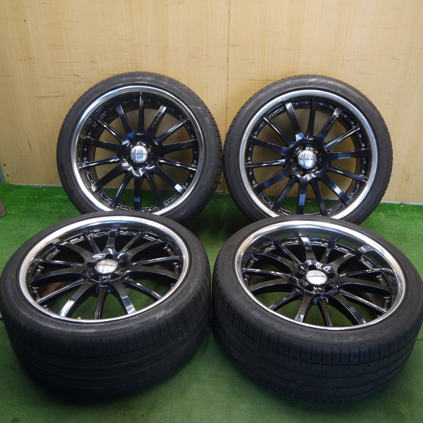 バリ溝！22年！8.5分◎WALD Portofino 265/35R20 ファルケン アゼニス FK510 ヴァルド ポルトフィーノ 20インチ アウディ 等 PCD112/5H◎6062603Hノ