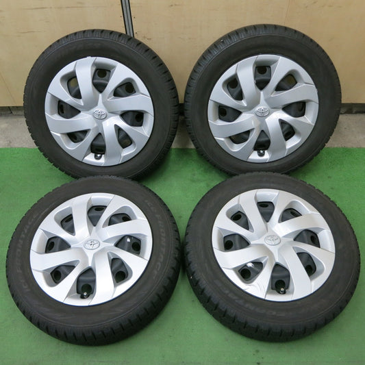 バリ溝！9.5分以上★トヨタ シエンタ 純正 スチール 185/60R15 スタッドレス アイスフロンテージ トーヨー 15インチ PCD100/5H★5041604ナス