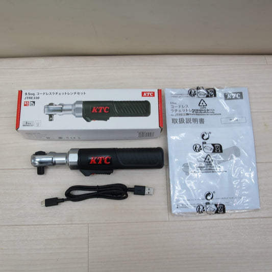 [送料無料] 未使用☆KTC 9.5sq. コードレス ラチェット レンチ セット JTRE330 電動 工具 充電式☆