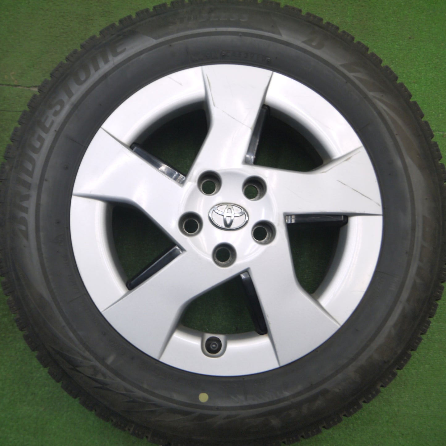 [送料無料] バリ溝！8.5分★トヨタ 30系 プリウス 純正 195/65R15 スタッドレス ブリヂストン ブリザック VRX2 15インチ PCD100/5H★5012707Hス