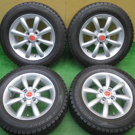 バリ溝！21年！キレイ！9.5分★FIAT フィアット 500 AGA 500 175/65R14 スタッドレス ダンロップ ウインターマックス WM02 14インチ PCD98/4H★5110406NJス