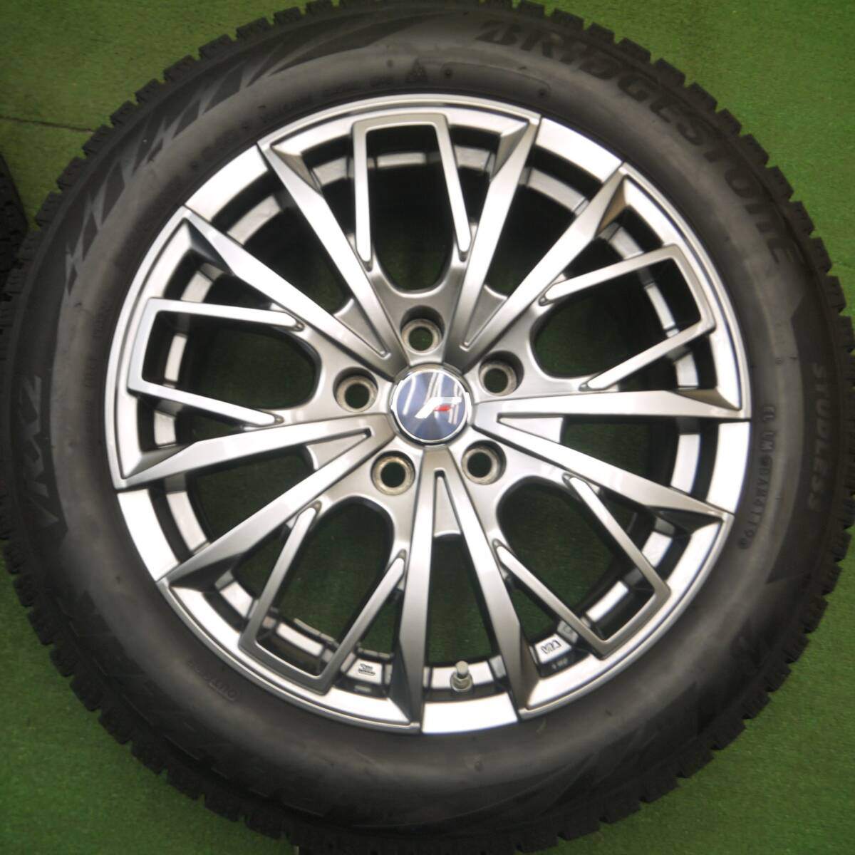 バリ溝！キレイ！8.5分★Lehrmeister L-F FIRST 215/55R17 スタッドレス ブリヂストン ブリザック VRX2 レアマイスター LFファースト 17インチ PCD114.3/5H★5021011Hス