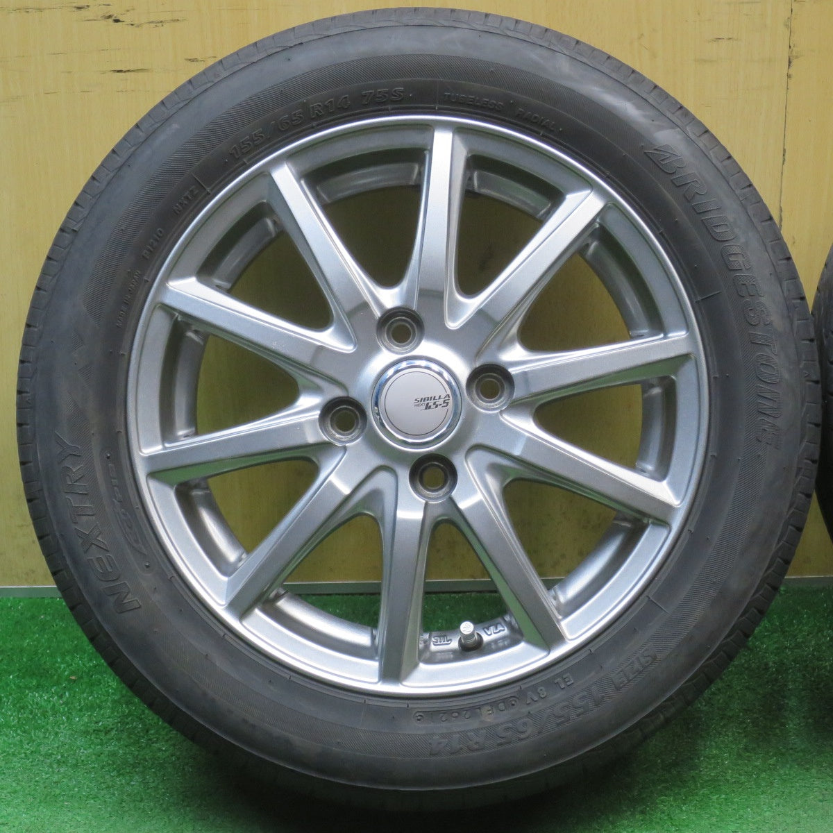 キレイ★155/65R14 ブリヂストン ネクストリー エコピア SIBILLA NEXT GS-5 シビラ 14インチ PCD100/4H★6040902NJノ