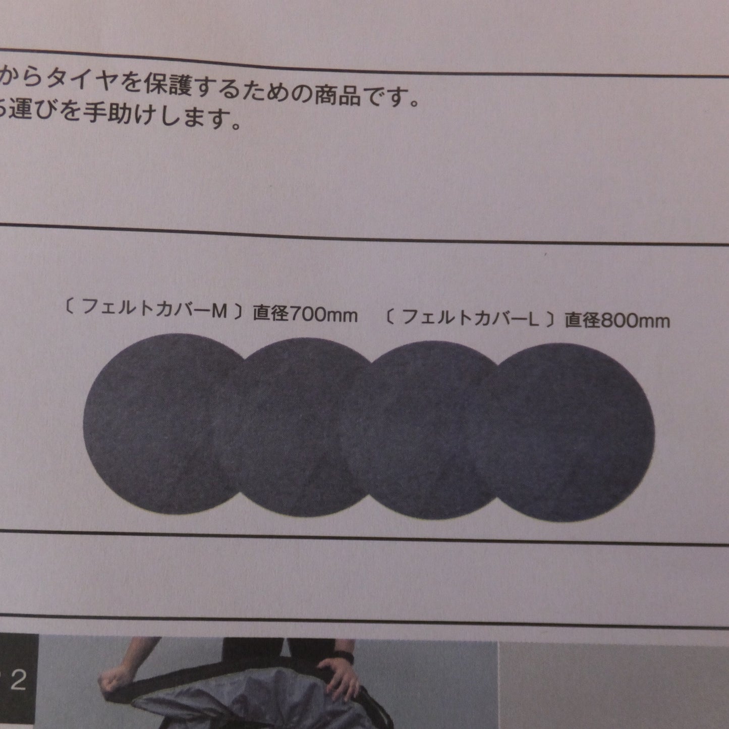 [送料無料] 美品★WePro タイヤカバー TYRE COVERS Lサイズ　タイヤカバー フェルトカバー 各 4枚 セット★
