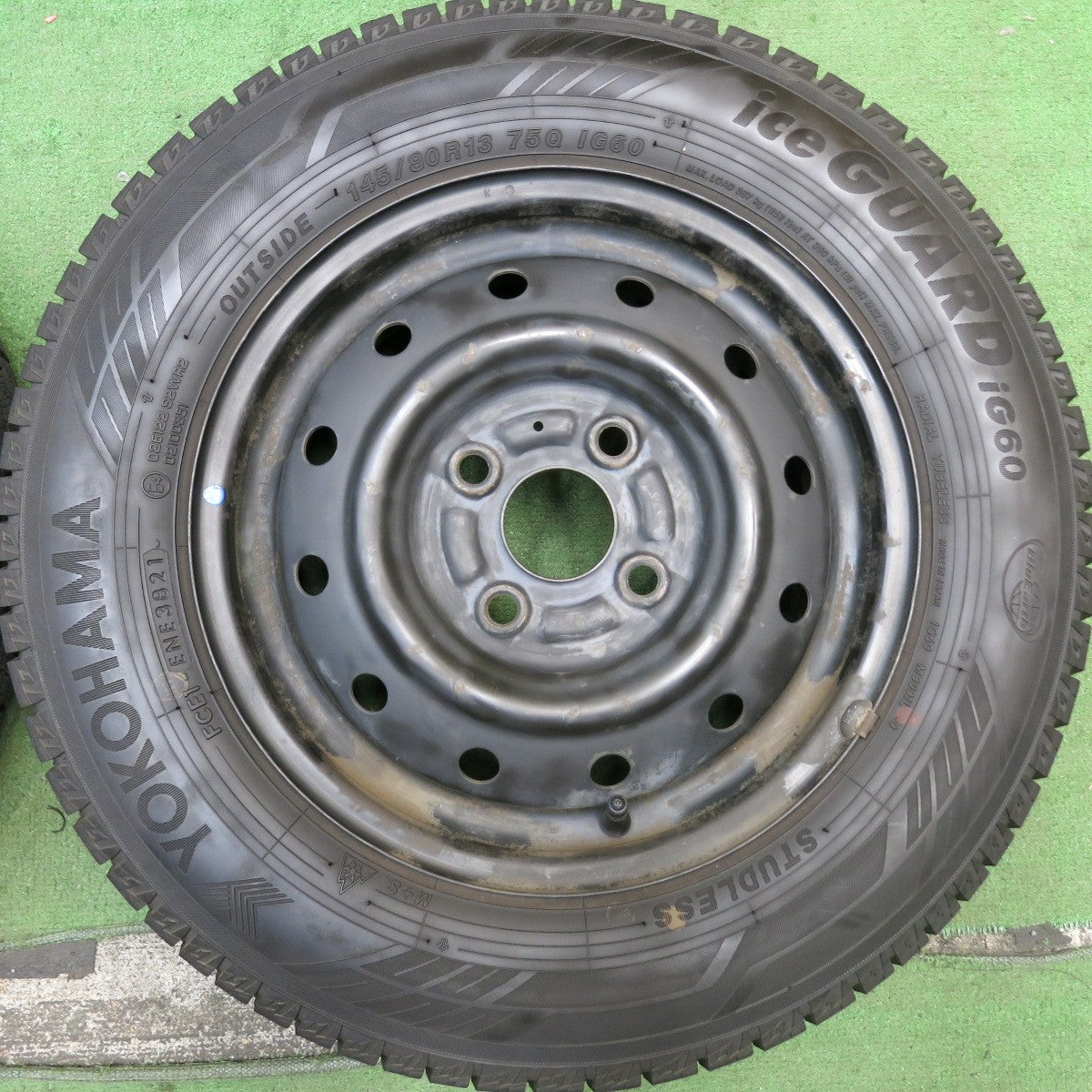 バリ溝！21年！9分★スタッドレス 145/80R13 ヨコハマ アイスガード iG60 TOPY スチール ホイール 13インチ PCD100/4H★5083105HAス