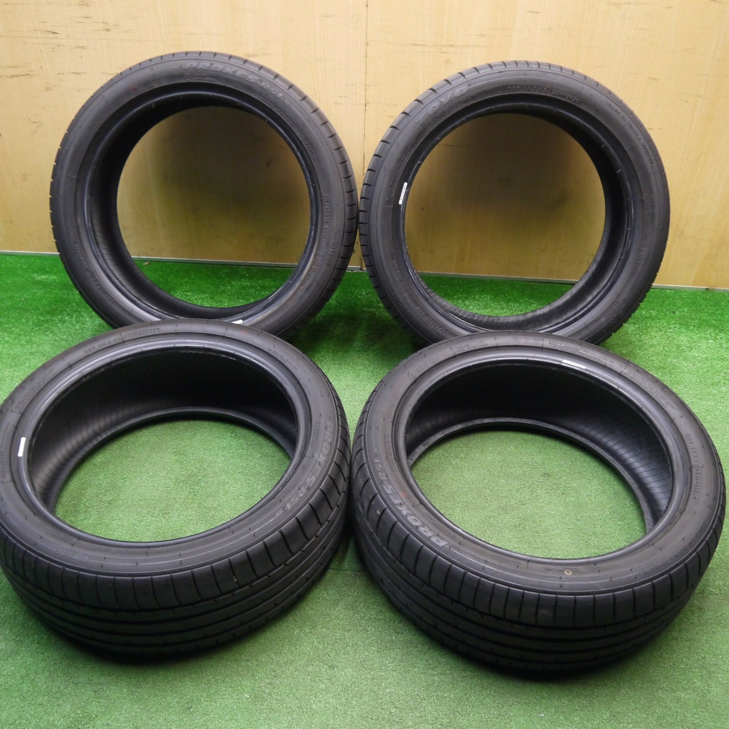 新車外し！25年★215/45R18 トーヨー プロクセス R51A タイヤ 18インチ マツダ3 SAI エクシーガ アクセラ スポーツ 等★5120308Hノタ