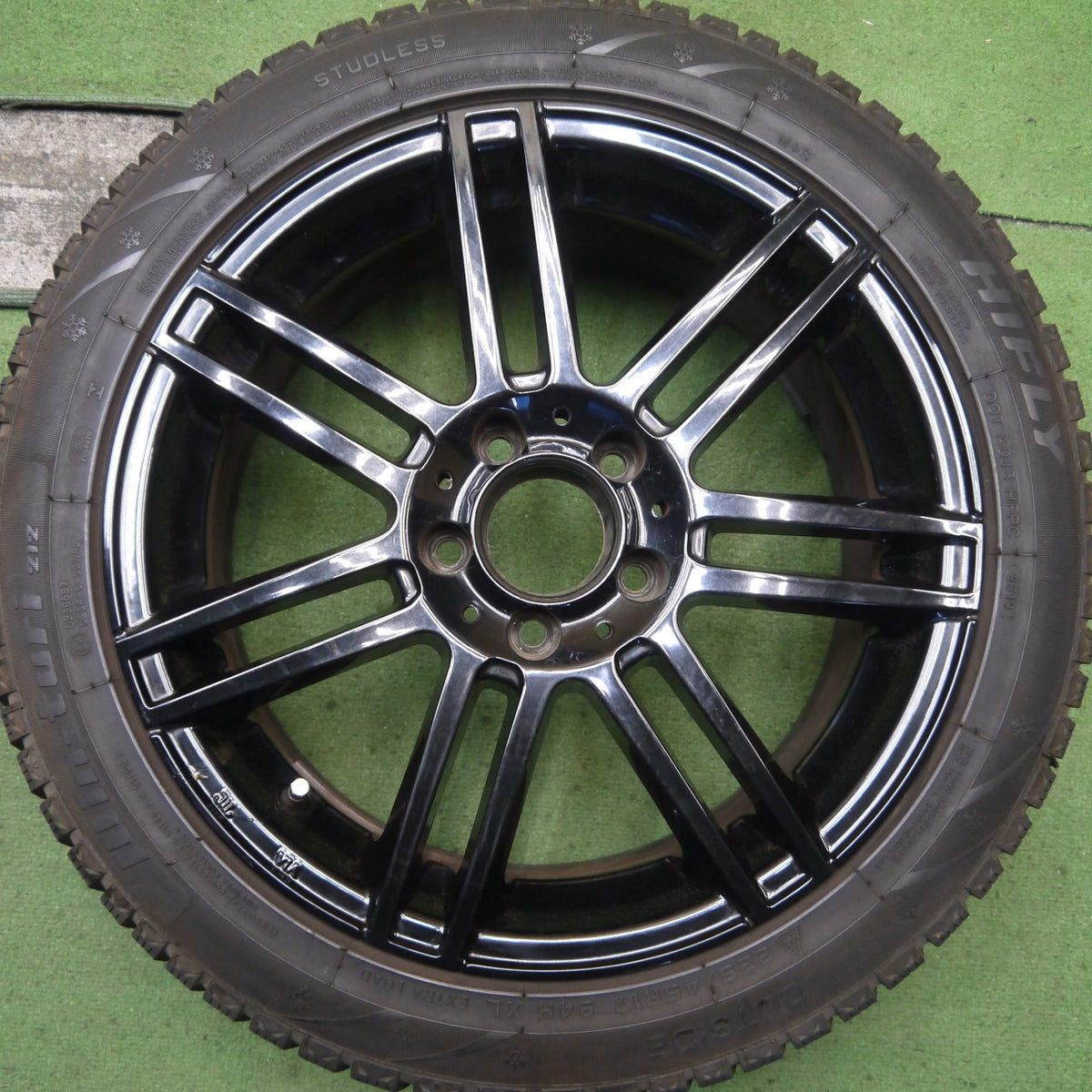 バリ溝！9.5分◎ベンツ 等 225/45R17 スタッドレス ハイフライ Win-turi 212 社外 アルミ 17インチ PCD112/5H◎6090902Hス