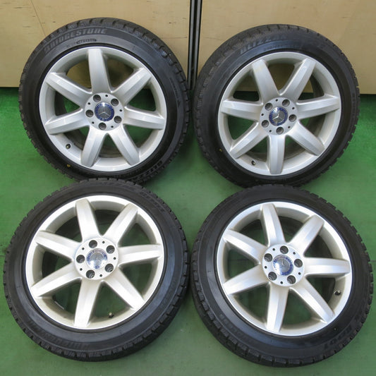 バリ溝！9.5分★ベンツ SLクラス R230 純正 245/45R17 スタッドレス ブリヂストン ブリザック REVO1 17インチ PCD112/5H★5100203イス