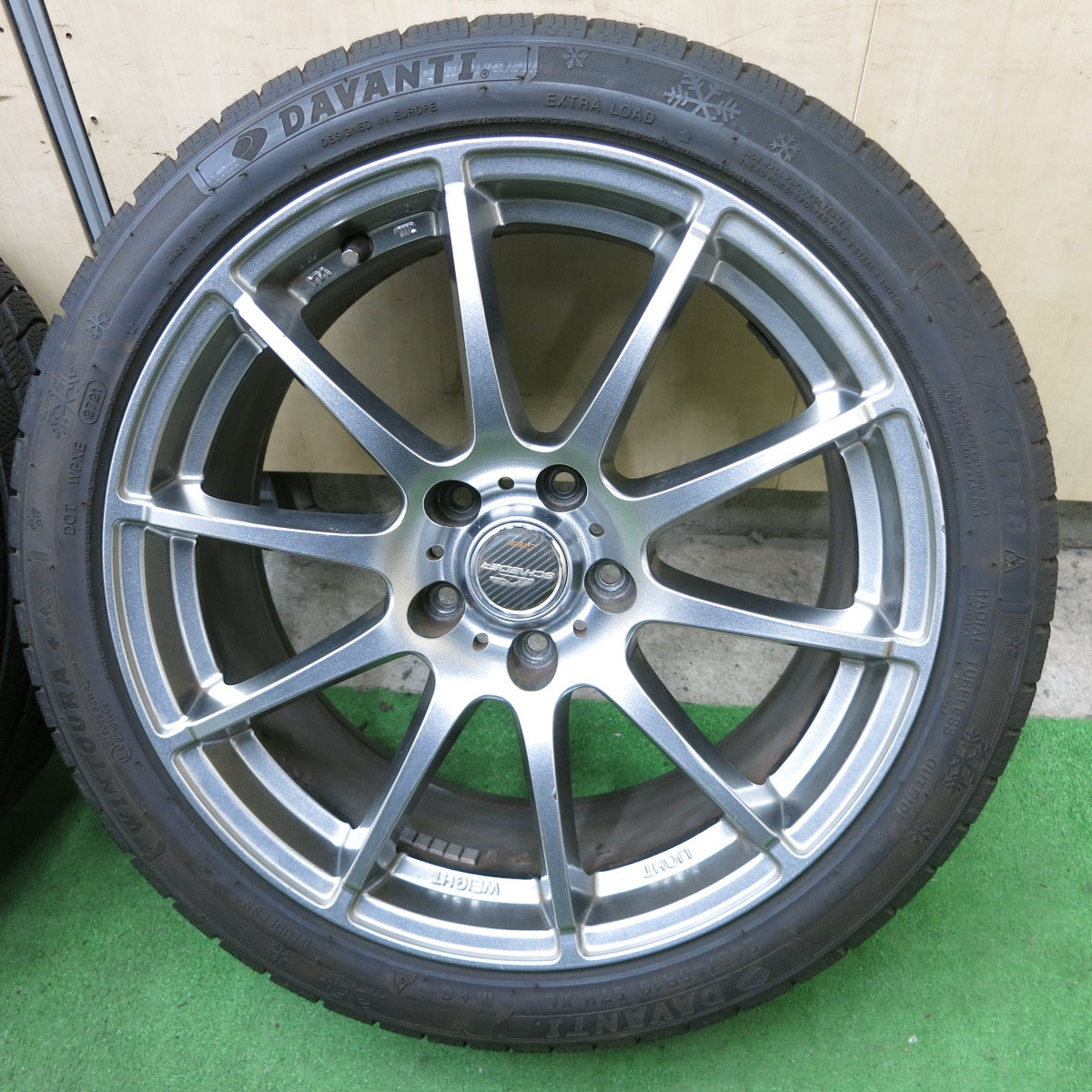 バリ溝！21年！9.5分！2本★スタッドレス 245/40R18 ダヴァンティ WINTOURA+ SCHNEIDER ATECH シュナイダー 18インチ PCD114.3/5H★5090801ナス