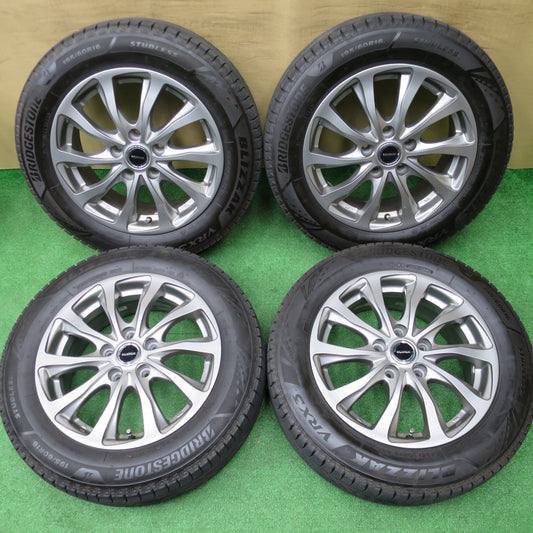 バリ溝！22年！キレイ！9.5分★スタッドレス 195/60R16 ブリヂストン ブリザック VRX3 BALMINUM TR10 バルミナ 16インチ PCD114.3/5H★6011701NKス